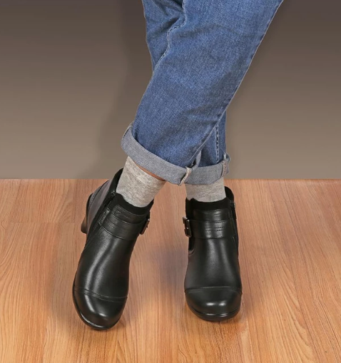 Emma - Black 2" Heel Boots (Women's) - KevinRoot Medical